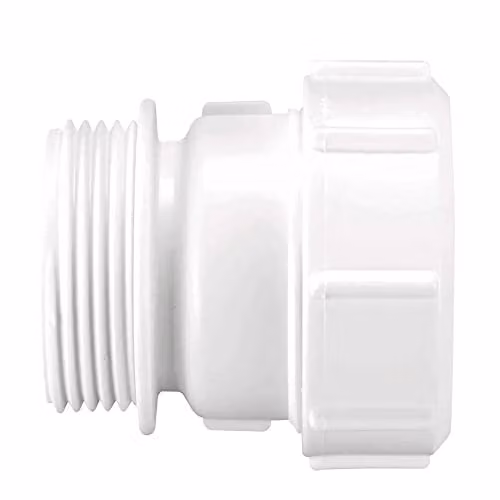 McAlpine T31U 1.5-Inch BSP Male Straight Coupling in White Matt