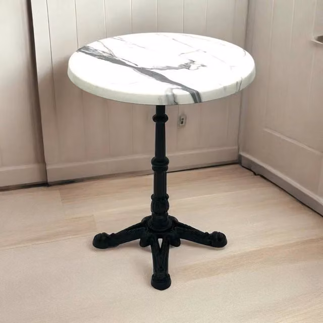 PAWNORA White Marble Coffee Table with Stone Top for Garden and Industrial Use