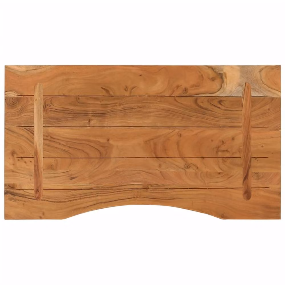 Berkfield Home Rectangular Solid Wood Acacia Desk Top, Brown, W: 80 cm, D: 50 cm, H: 2.5 cm – 4