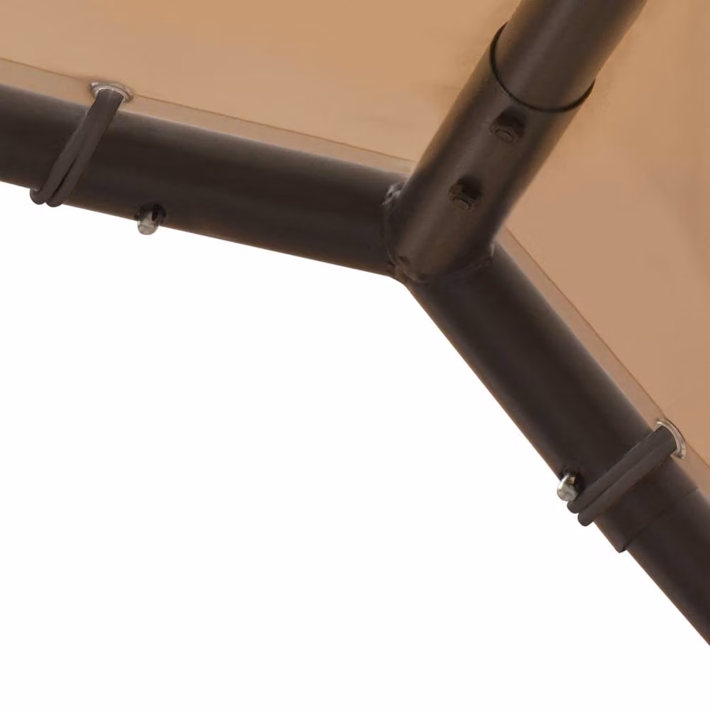Berkfield Home Gable Canopy Tent in Beige, W: 300 cm, D: 300 cm, H: 250 cm – 3