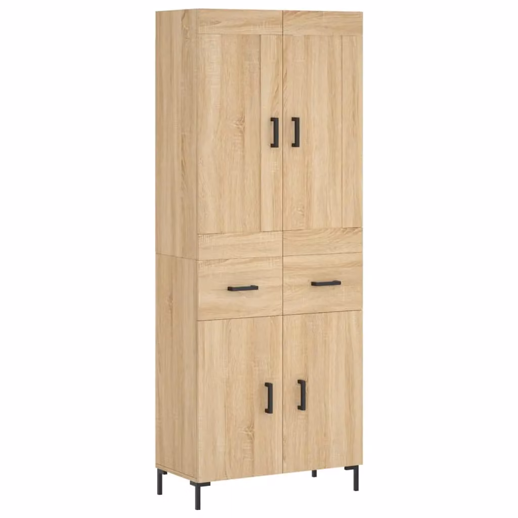 Berkfield Home Sonoma Oak Highboard in Brown, W: 69.5 cm, D: 34 cm, H: 180 cm – 2