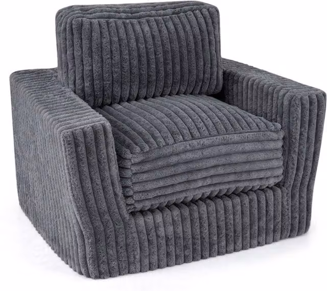 Costway Modern Grey Single Foam Sofa for Children