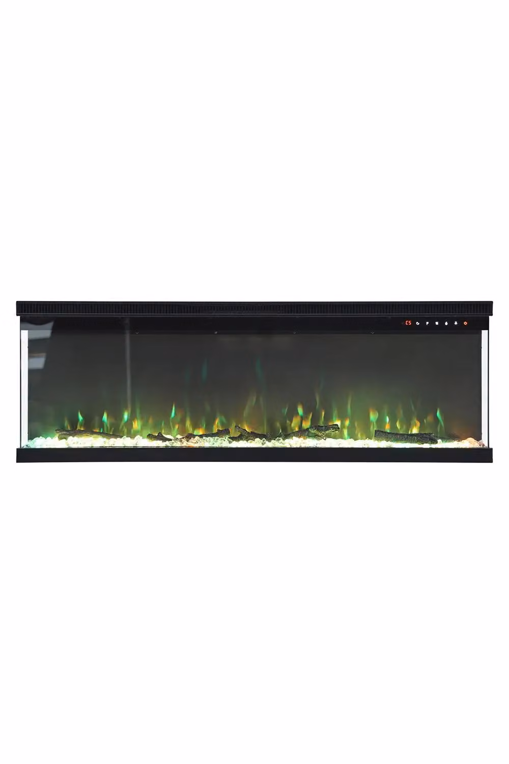 H&O Direct 50 inch Black Recessed or Freestanding Electric Fireplace – 3