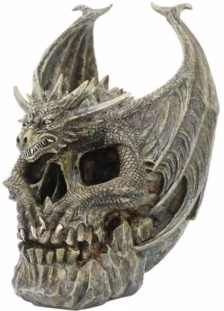 KDMD Draco Dragon Skull Tabletop Ornament in Grey – 1