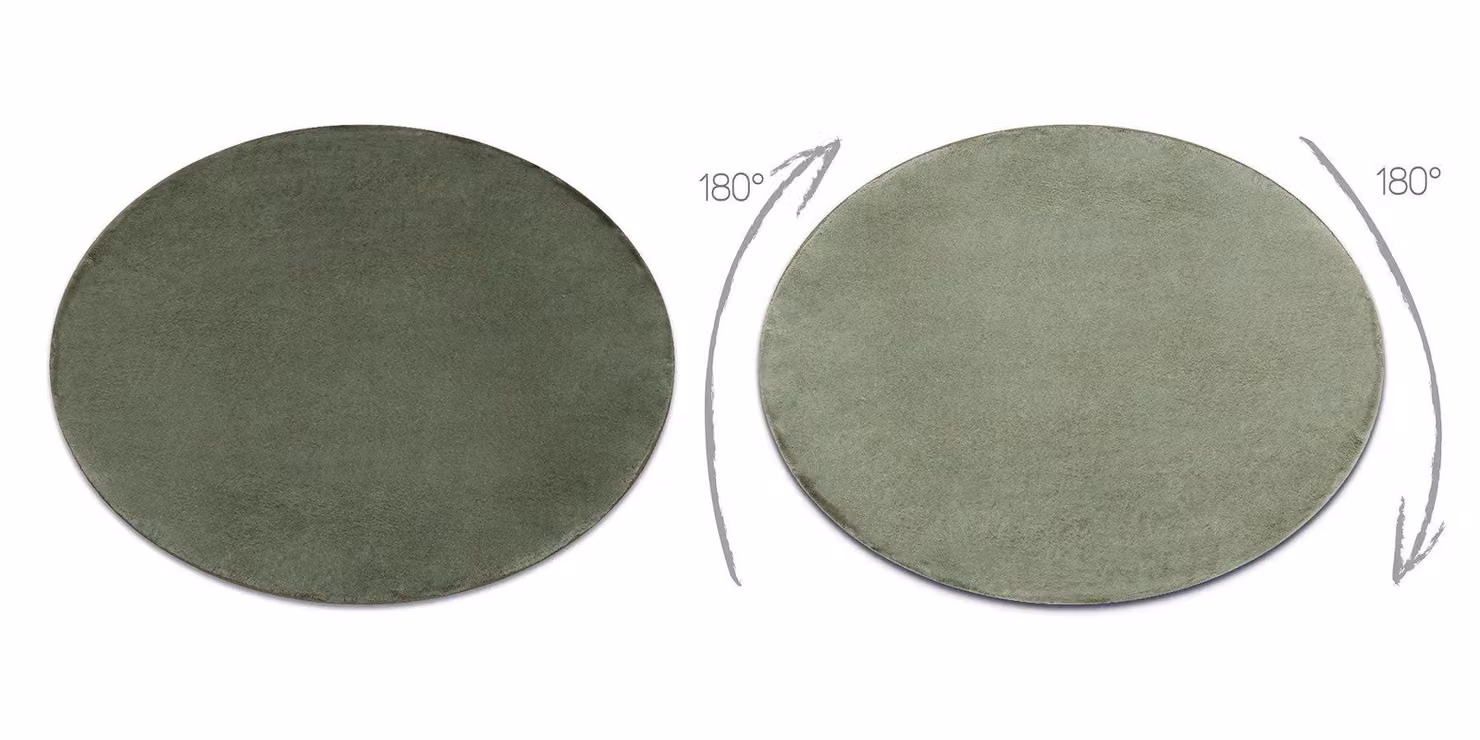 RugsX Posh Round Green Polyester Rug, Diameter: 80 cm – 2