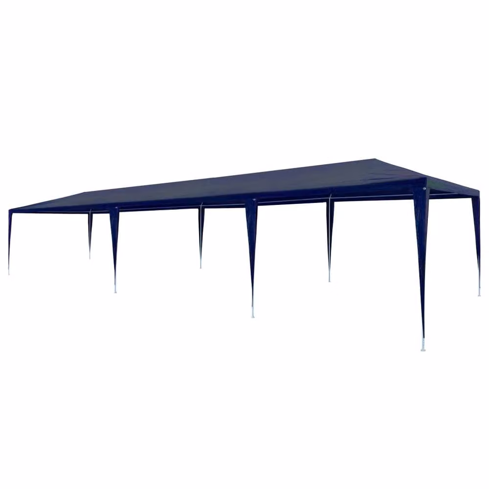 Berkfield Home Blue PE Party Tent W: 9 m, D: 3 m, H: 2.55 m – 2