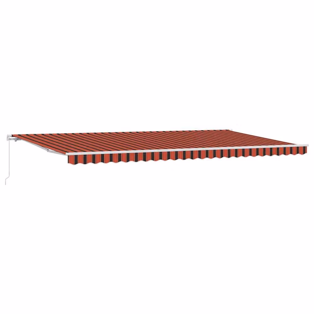 Berkfield Home Retractable Aluminium Awning in Orange and Brown, W: 600 cm, D: 300 cm – 3