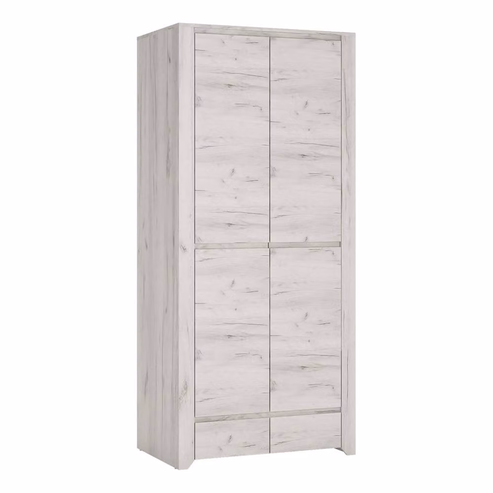 Wyld Haus Norwich Soft Grey Oak Effect Fitted Wardrobe with 2 Doors and 2 Drawers, H 190.5 cm x W 58 cm x D 58 cm – 2