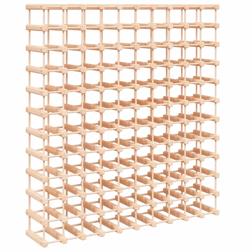 Berkfield Home Brown Solid Wood Pine Wine Rack for 120 Bottles W/D/H: 112.5 x 23 x 123.5 cm – 2