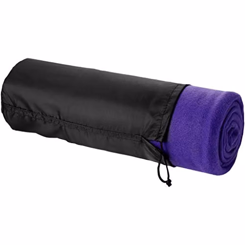 Bullet Huggy Fleece Blanket and Pouch Pack of 2, Purple, W: 150 cm, D: 120 cm