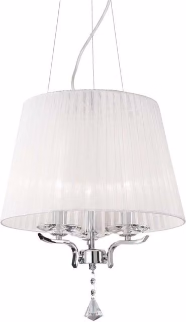 Ideal Lux Pegaso 3 Light Multi Arm Ceiling Pendant with Crystals in Chrome and Grey