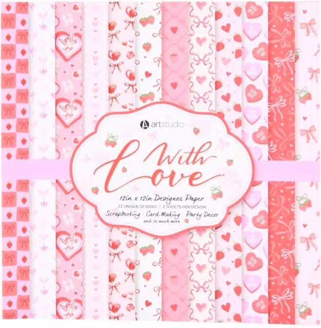 Art Studio With Love Designer Paper Pad in Pink