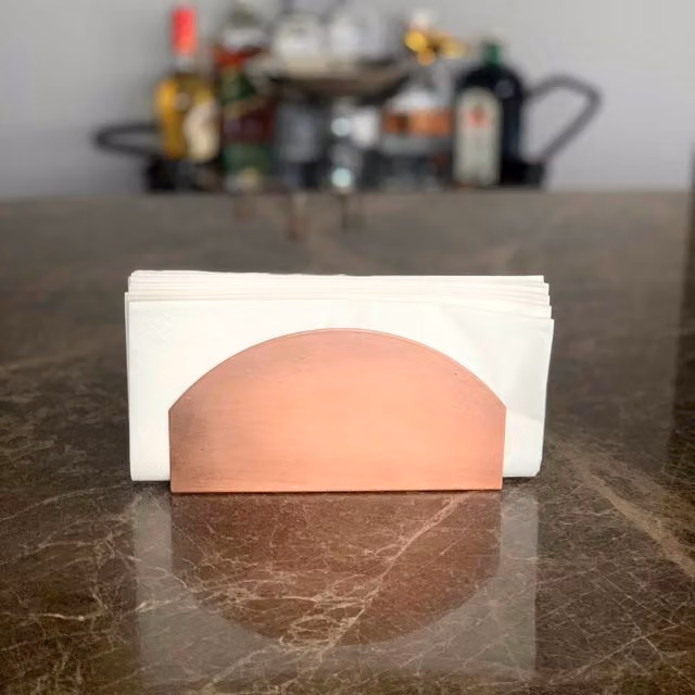 The Mia UK Gold and Bronze Coated Steel Napkin Holder