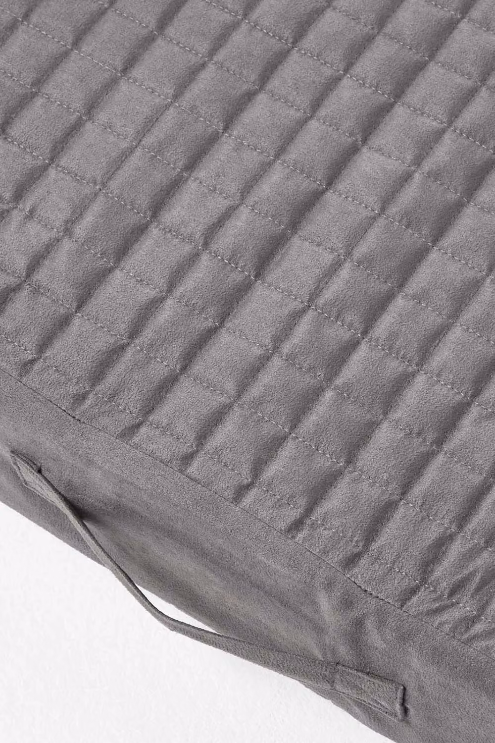 Homescapes Grey Quilted Polyester 3 Seater Orthopaedic Booster Cushion Cover – 3