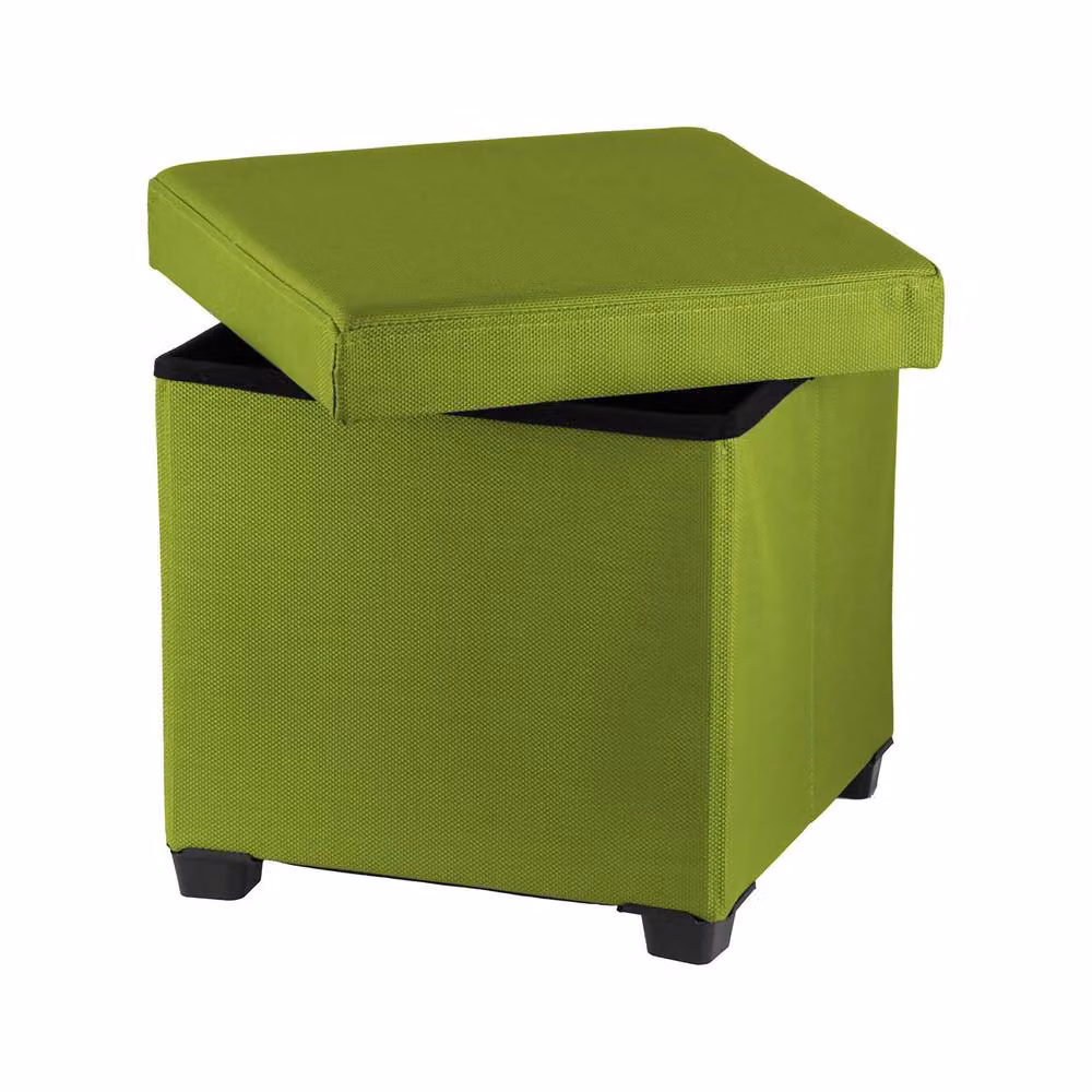 Simpa Folding Storage Ottoman Foot Rest Stool in Green – 2