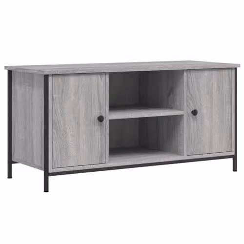vidaXL Industrial TV Cabinet in Grey, W/D/H: 100 x 40 x 50 cm – 1