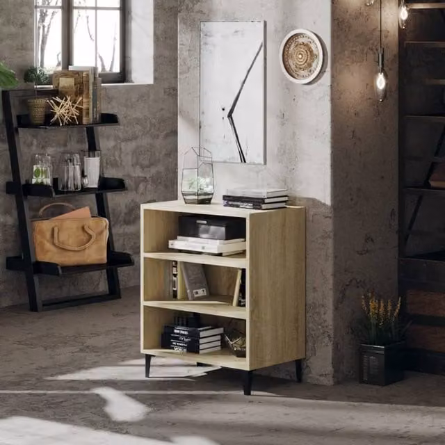 Berkfield Home Sonoma Oak Sideboard in Brown, W/D/H: 57 x 35 x 70 cm – 1