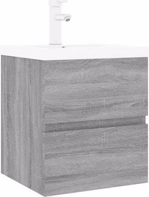 Berkfield Home Grey Sonoma Sink Cabinet with Built-in Basin in Engineered Wood