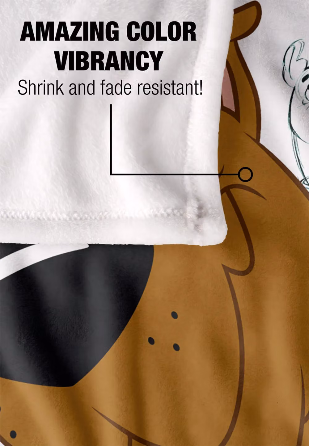 LOGOVISION Scooby-Doo Evolution of Scooby-Doo! Officially Licensed Super Soft Fleece Throw Blanket, Multicolour, W/D/H: 152 x 127 x 1 cm – 2