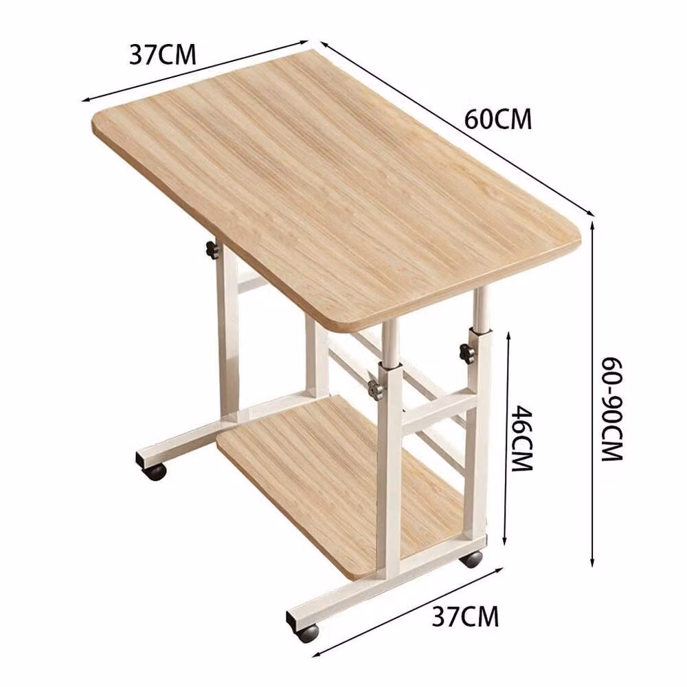 KORVIXA Height Adjustable Laptop Table and Computer Desk in Beige, W/D/H: 100 x 60 x 15 cm – 2