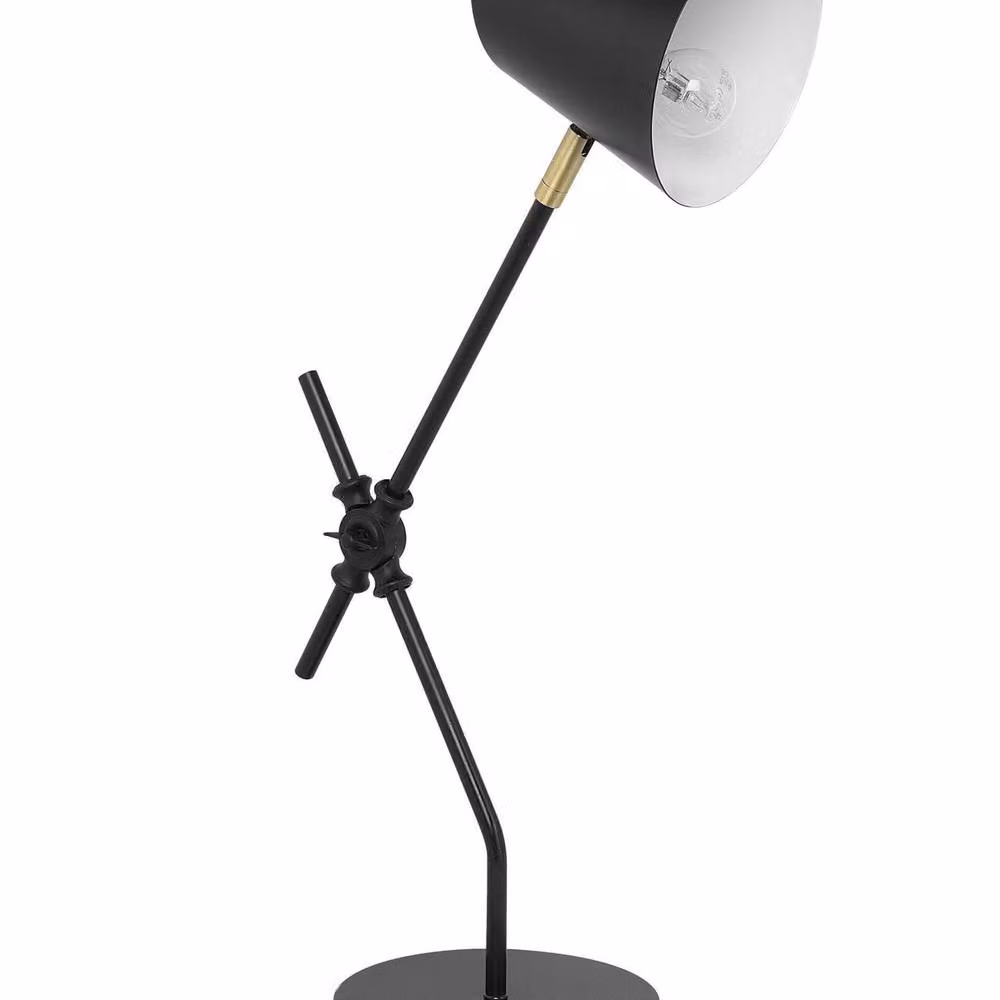 Wyld and Coco Black Metal Adjustable Crane-Arm Desk Lamp – 2