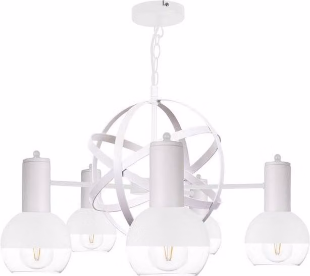 Netlighting Planet White Sphere Pendant Ceiling Light, Diameter: 60 cm, 5x E27