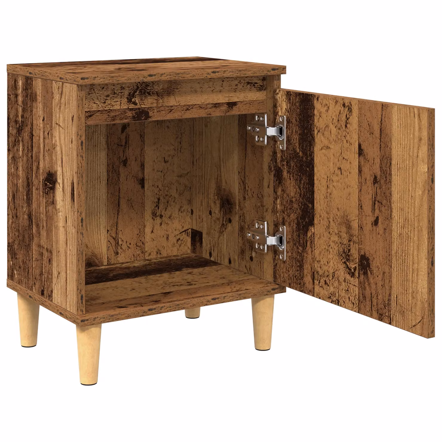 Berkfield Home Old Wood Bedside Table in Brown, Solid Reclaimed Wood, W/D/H: 40 x 30 x 50 cm – 4