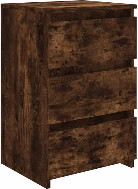 Berkfield Home Bed Cabinet in Smoked Oak, Brown, W/D/H: 40 x 35 x 62.5 cm