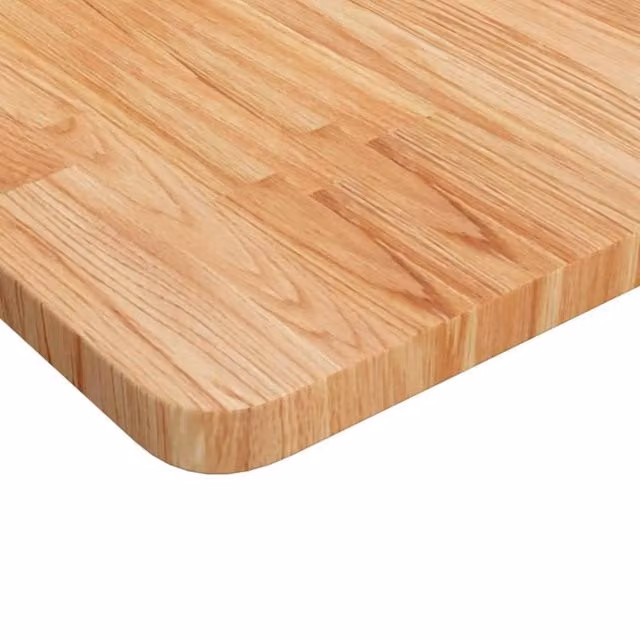 Berkfield Home Square Table Top Light Brown Treated Solid Wood Oak W/D/H: 70 x 70 x 2.5 cm