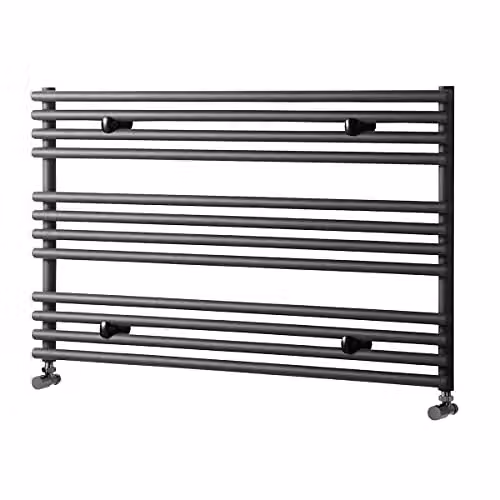 TowelRads Iridio Horizontal Designer Radiator in Anthracite, W: 1000 mm, H: 600 mm