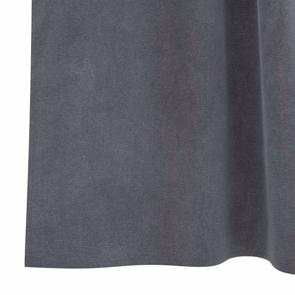 Berkfield Home Blackout Velvet Curtains with Hanging Loops, 2 Pack, Super Light Grey – 4