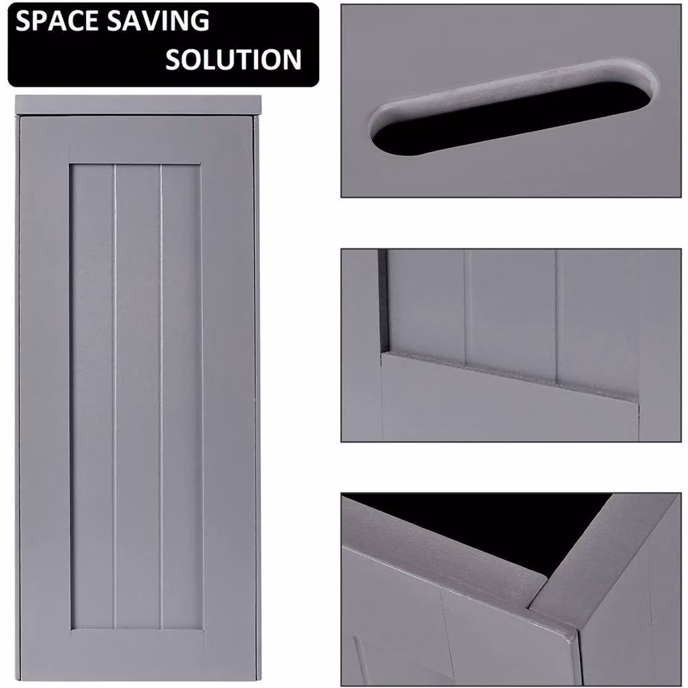 FORGEVIO Grey Wooden Slimline Shaker Multi-purpose Bathroom Unit, W: 180 cm, H: 180 cm – 2