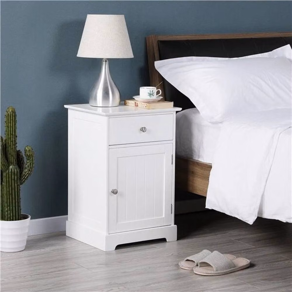 Kelvenix White Bedside Cabinet with Lid W/D/H: 60.0 x 40.0 x 35.0 cm – 2