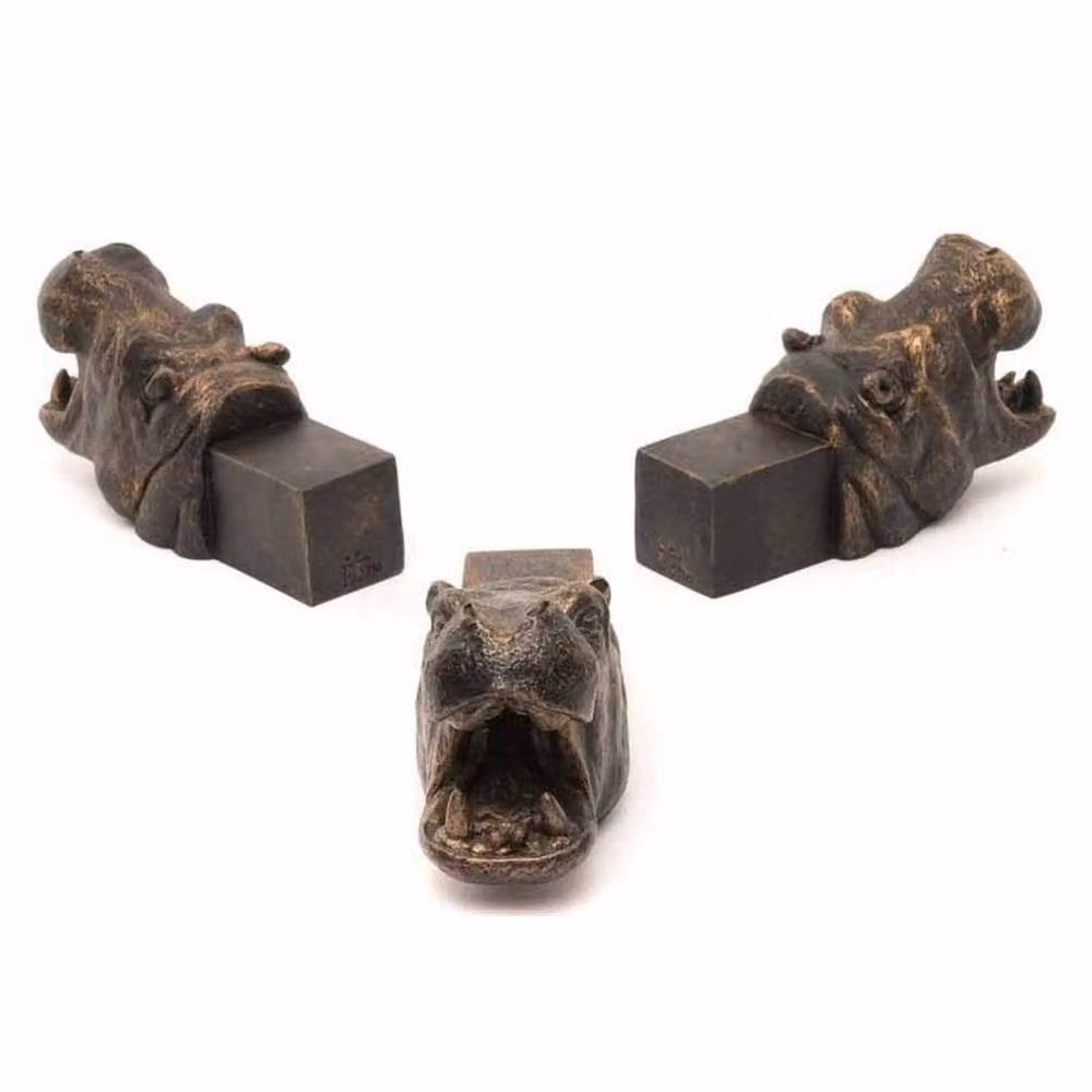 Jardinopia Hippo Plant Pot Feet, Set of 3, Bronze Metal – 1