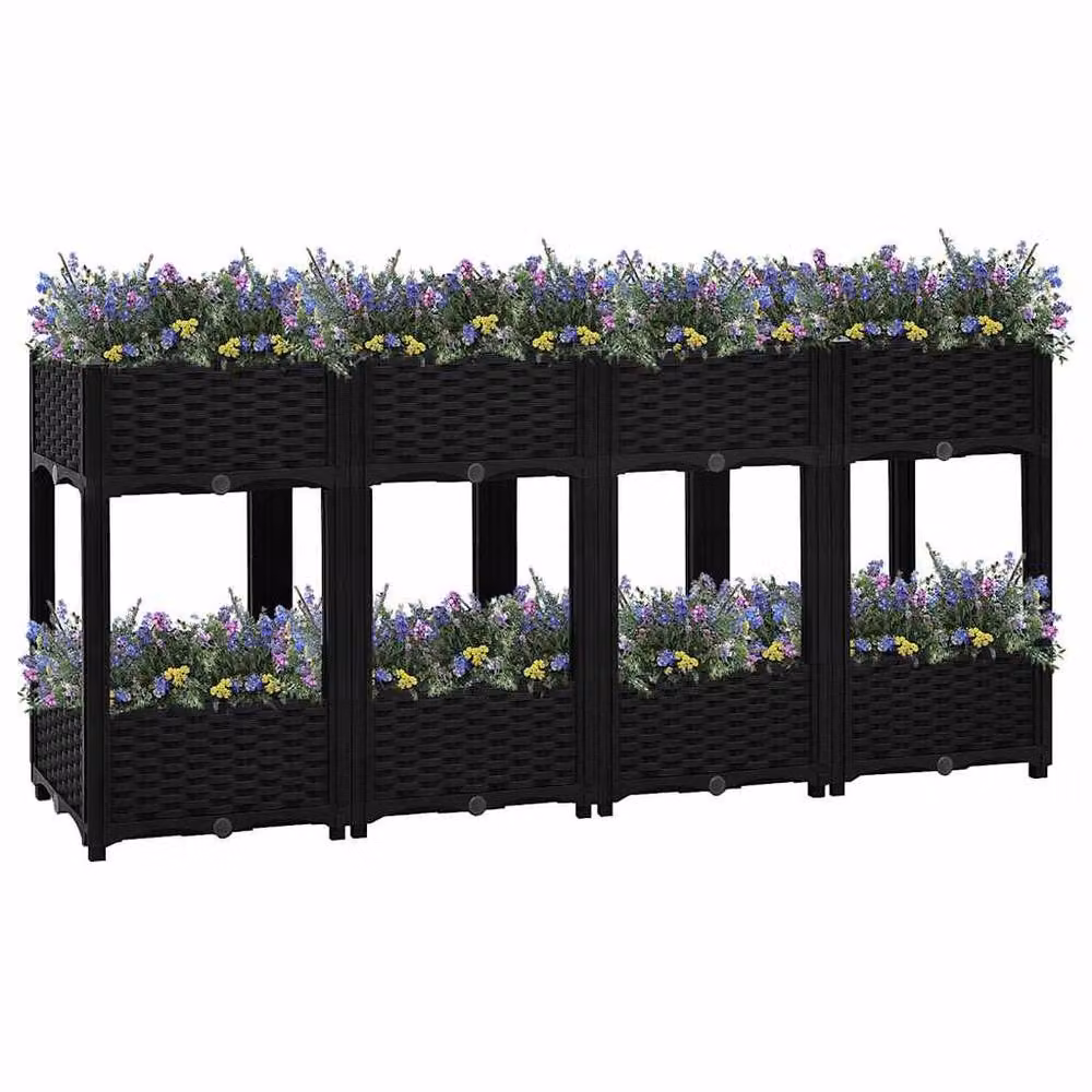 Berkfield Home Black Polypropylene Raised Bed W/D/H: 160 x 40 x 71 cm – 2
