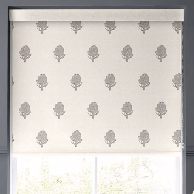 Emily Bond Globe Made to Measure Blackout Roller Blind in Pebble Floral Pattern