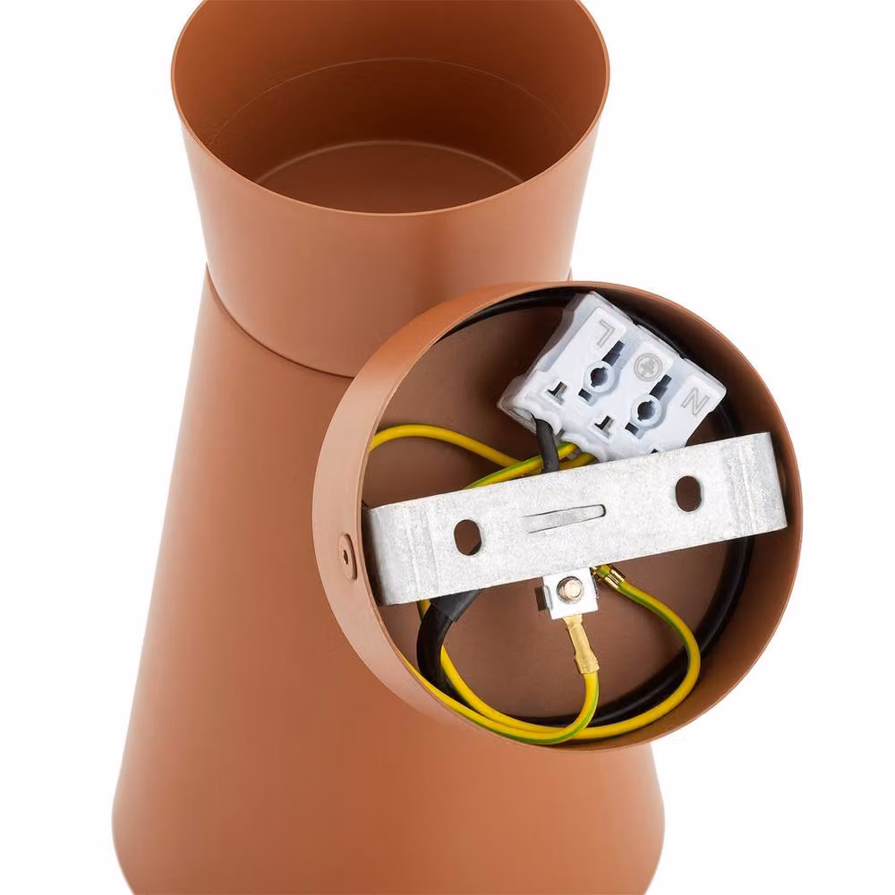 Netlighting Lord Adjustable Single Ceiling Spotlight in Terracotta Brown with E14 Base – 3