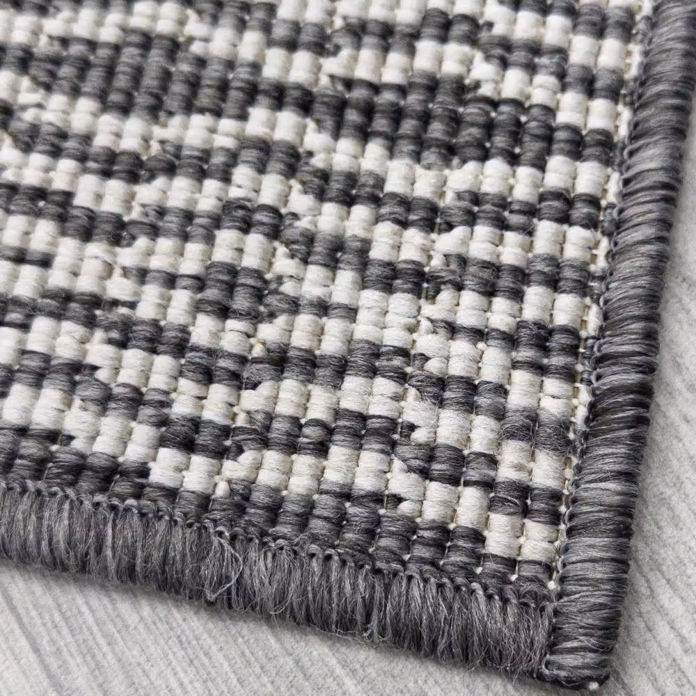 runrug Cable Reversible Indoor/Outdoor Carpet Runner Rug in Grey, W: 60 cm, L: 360 cm – 2