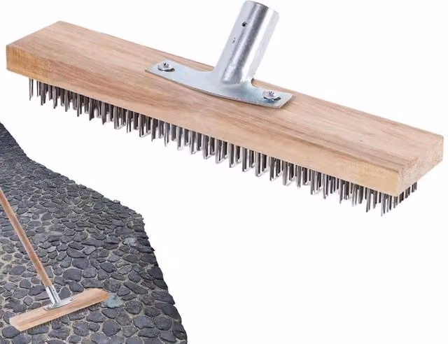 SPETLEK Wire Broom Head with Metal Bristles in Light Oak