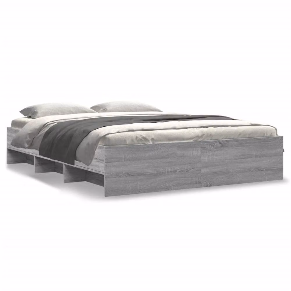 Berkfield Home Sonoma King Size Bed Frame with Drawers, Grey, W/D/H: 150 x 200 x 35 cm – 3