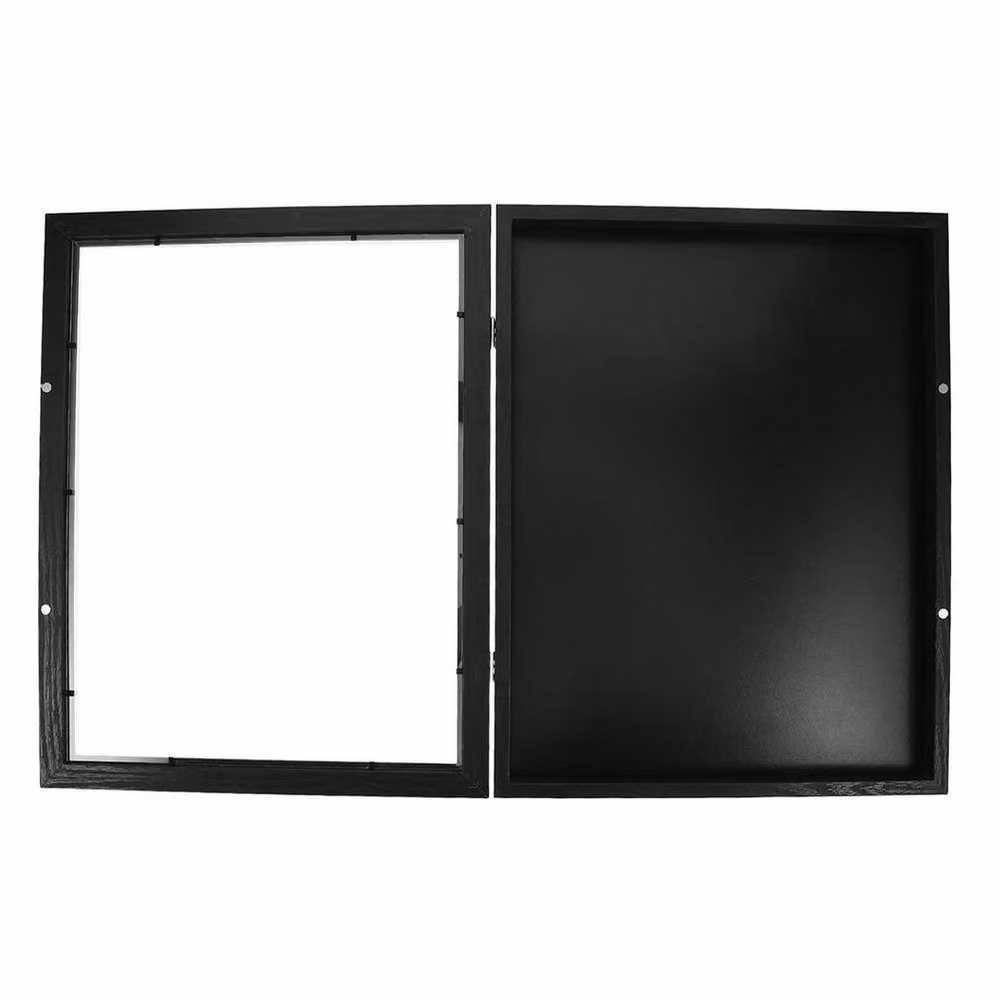 FORGEVIO Large Wooden Shirt Frame Display Case Shadow Box, Black, W: 50 cm – 3