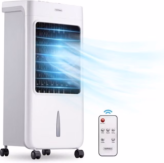 VonHaus 6L Evaporative Air Cooler in White