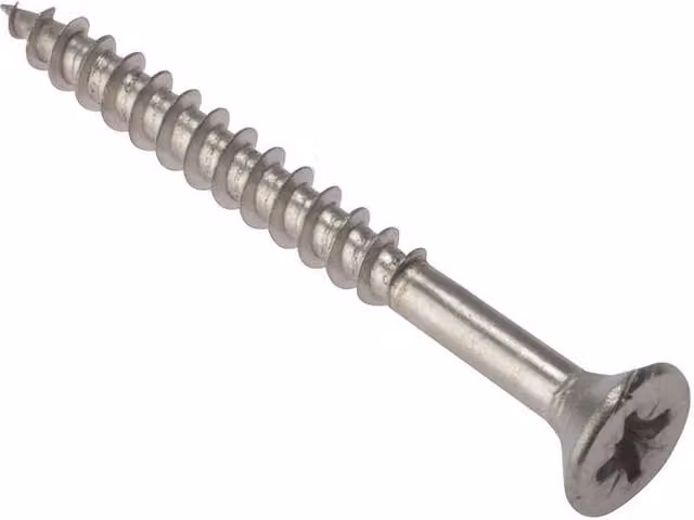 Forgefix Silver Stainless Steel Pozi Countersunk Multi-Purpose Screws, 5.0 x 50 mm, 200 Pack