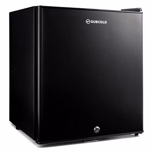 Subcold Aire30 LED Mini Fridge, 30L Black Lockable Table Top Model with Interior LED Light
