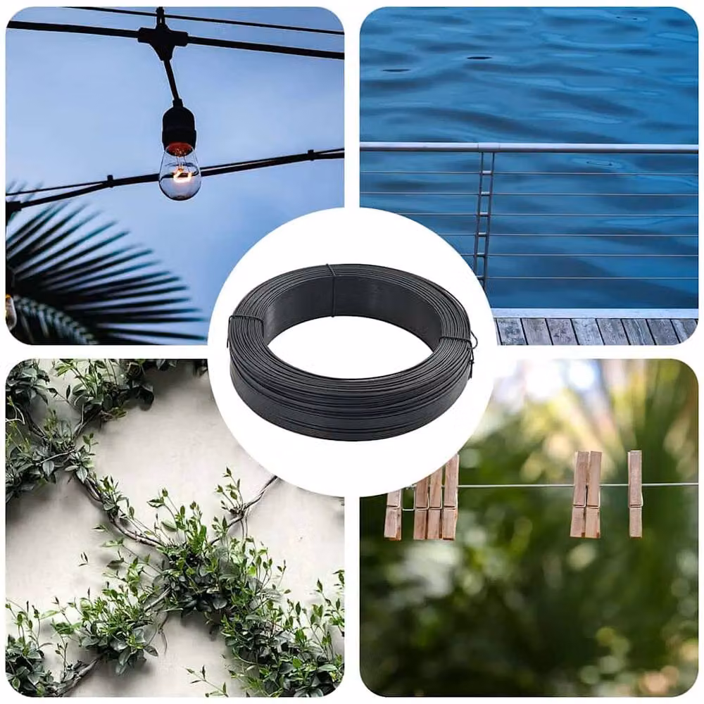 Berkfield Home Anthracite Black Plastic Coated Steel Fence Binding Wire 250 m (2.3/3.8 mm) – 2