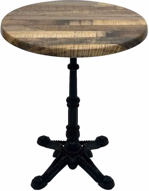 SPETLEK Rustic Metal Side Table in Black for Indoor and Outdoor Use, W/D/H: 60 x 60 x 60 cm