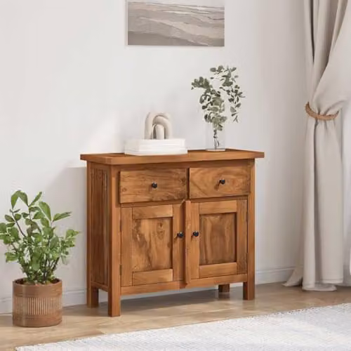 vidaXL Vintage Brown Solid Wood Sideboard W/D/H: 75 x 30 x 65 cm – 2