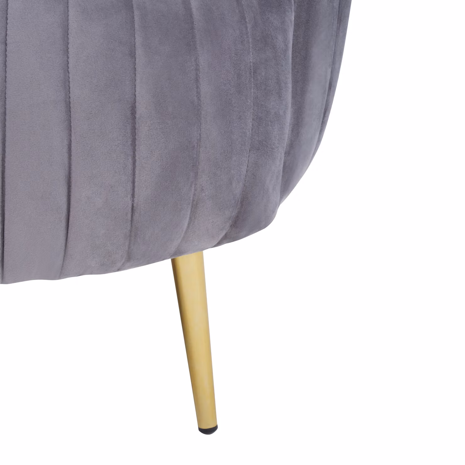 Fifty Five South Florina Grey Velvet Tub Chair with Gold Metal Legs – 2