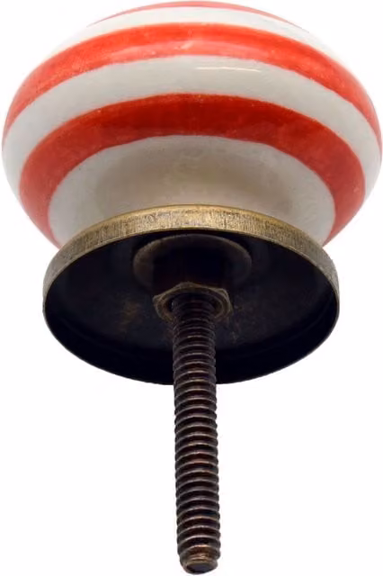 Nicola Spring Polished Red Ceramic Cupboard and Drawer Knobs, Pack of 24 – 1