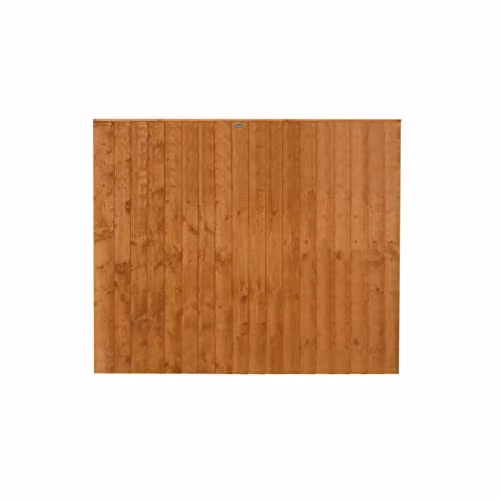 Forest Garden Impregnated Square Vertical Board Fence Panel, Brown, Pack of 5 – 1